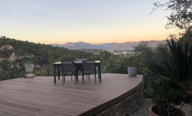 Pause d’une terrasse à la Seyne sur mer , Aubagne, Les Jardins de Tim